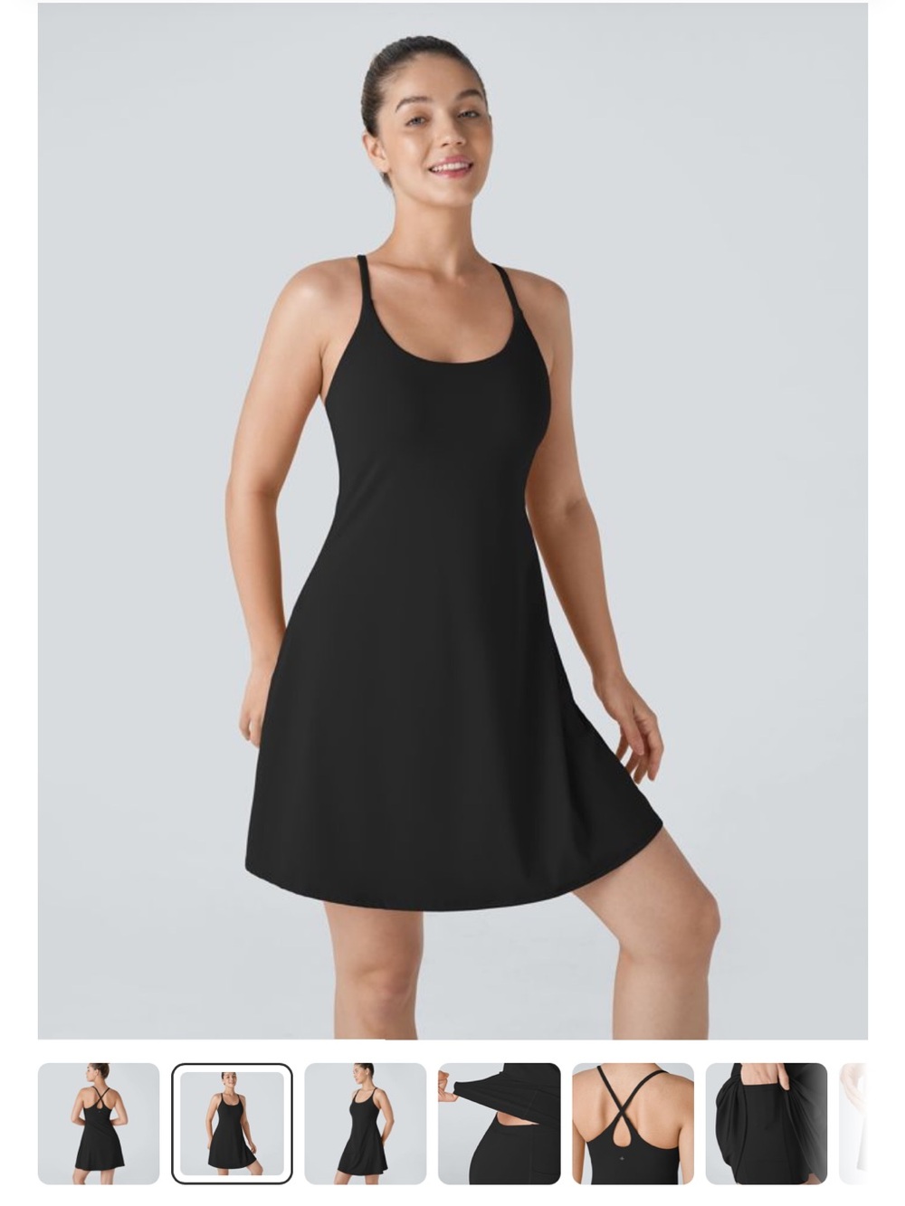 HALARA Softly Zero Black Dress Medium NWOT